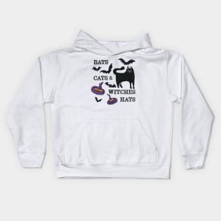 Bats, Cats & Witch Hats Kids Hoodie